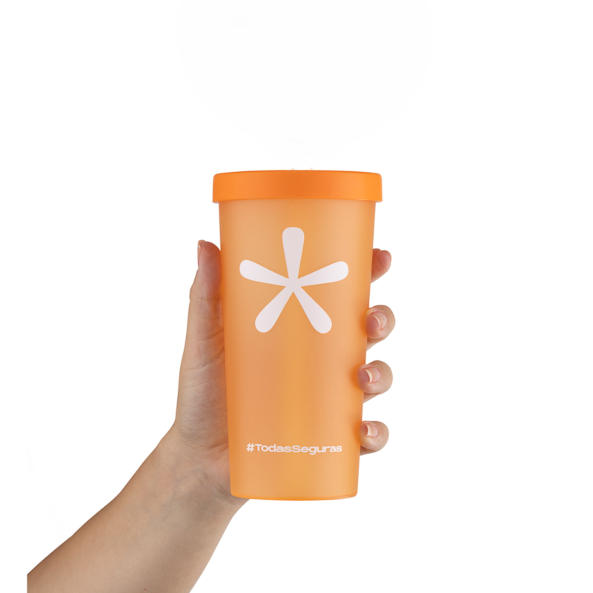 Copo com Tampa Coza Todas Seguras 500 ml Laranja - Imagem 4