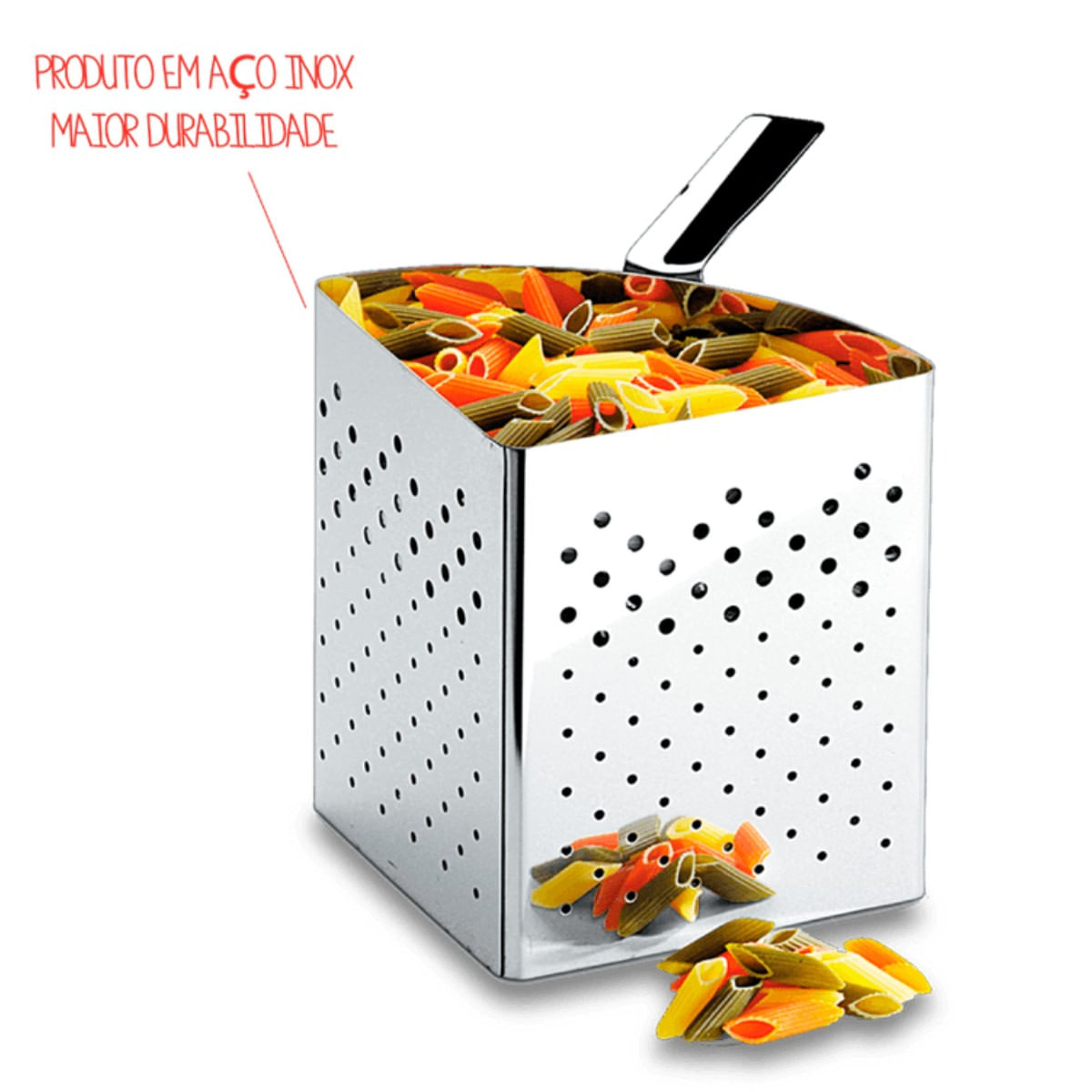 Cesto Passador para Massa da Espagueteira Brinox Savoy 800ml Aço Inox - Imagem 3