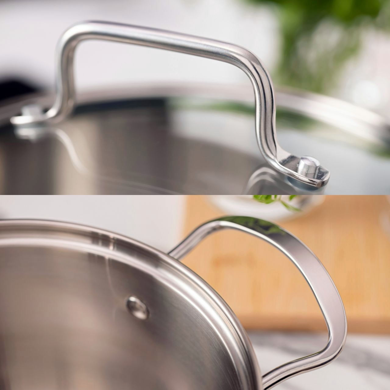 Jogo de Panelas Brinox Aço Inoxidável Fundo Triplo 4 Peças Jasmin com Indução Inox - Imagem 3