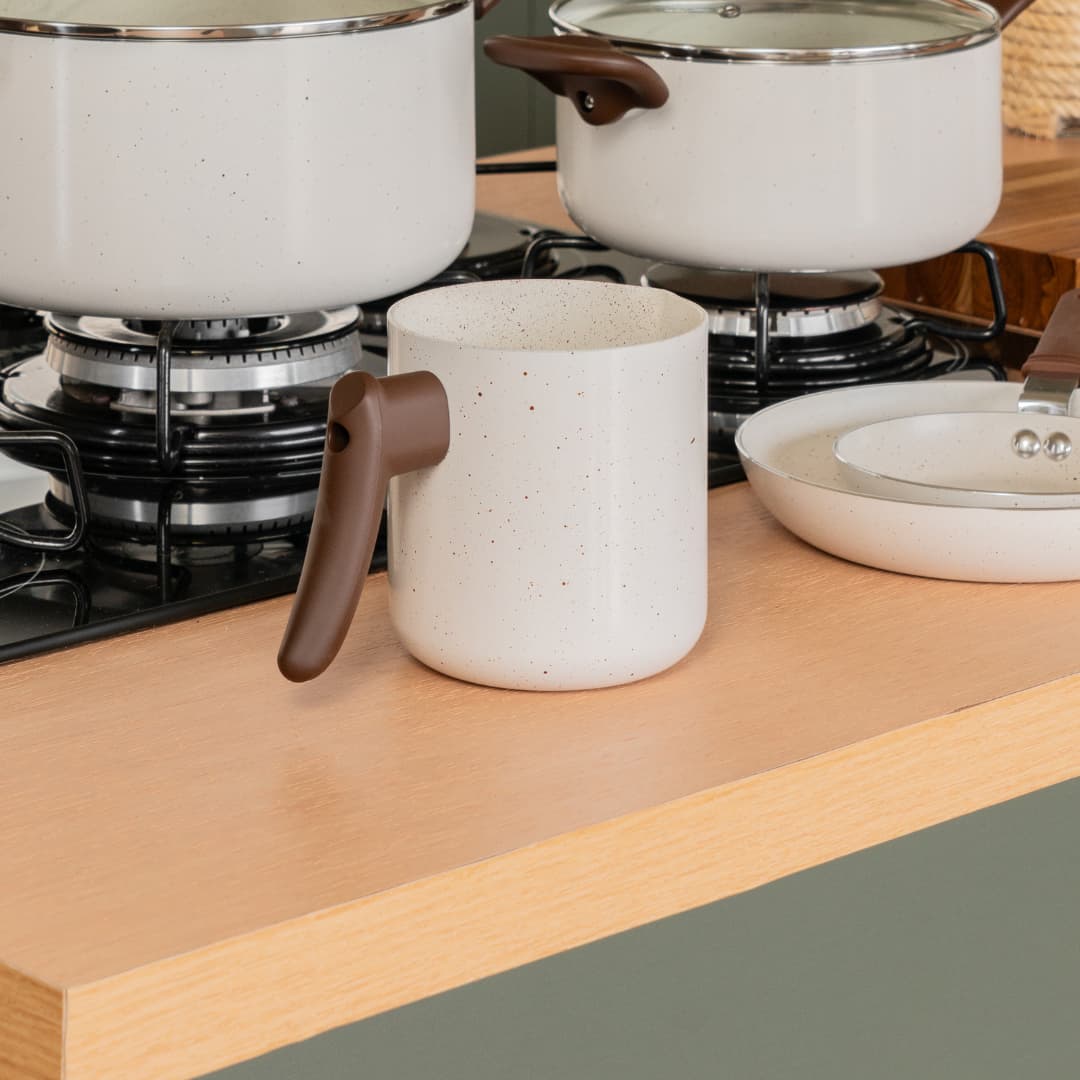 Fervedor Brinox Smart Plus 2 Litros Antiaderente Ceramic Life Vanilla - Imagem 2