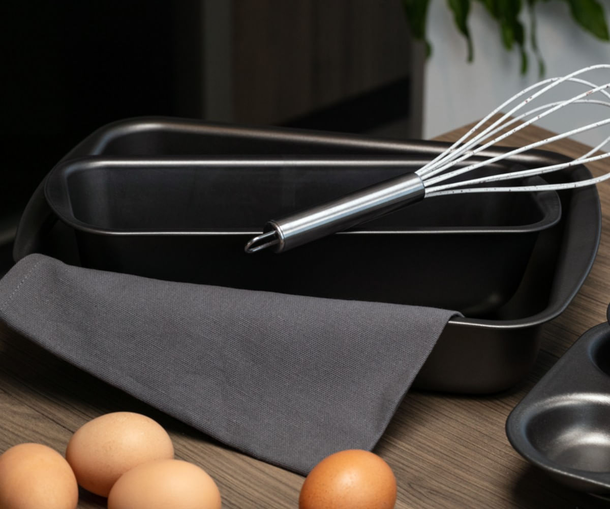 Assadeira Retangular Brinox Bakeware 39,5 x 28,6 x 6,6 cm Grafit - Imagem 3