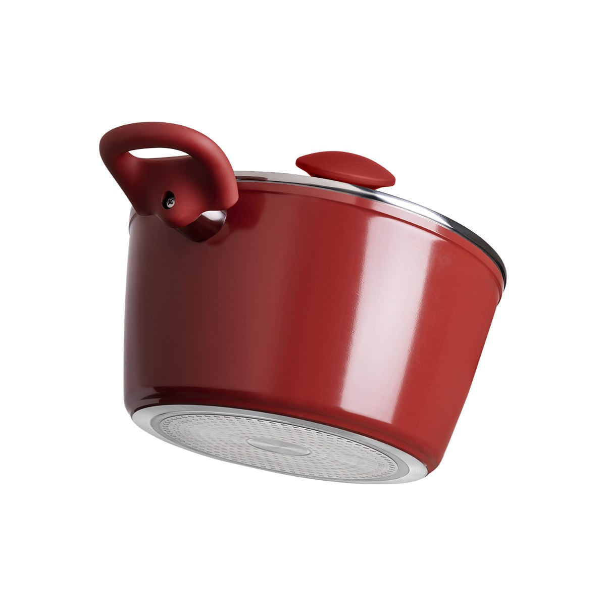 Jogo de Panelas Brinox Antiaderente Ceramic Life 5 Peças Optima com Indução Vermelho Carmin - Imagem 7