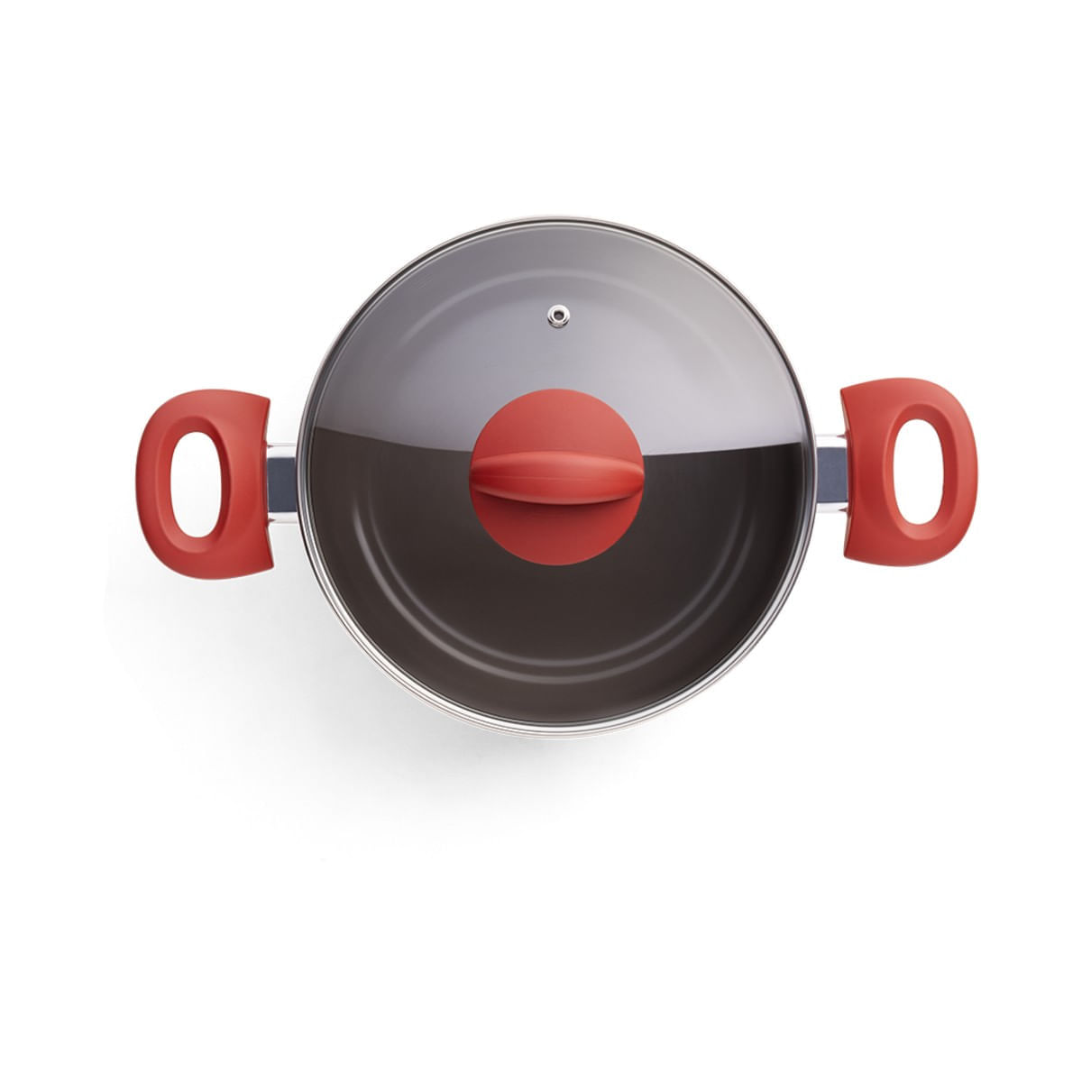 Jogo de Panelas Brinox Antiaderente Ceramic Life 5 Peças Optima com Indução Vermelho Carmin - Imagem 8