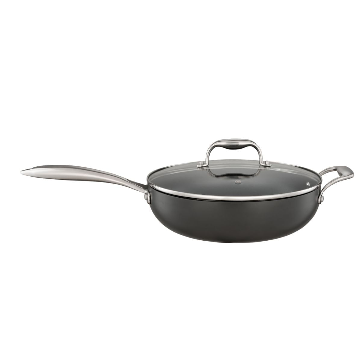 Wok de Indução com Tampa Brinox Diamond Antiaderente Pro Flon Premium Ø28 cm 3,4 Litros
