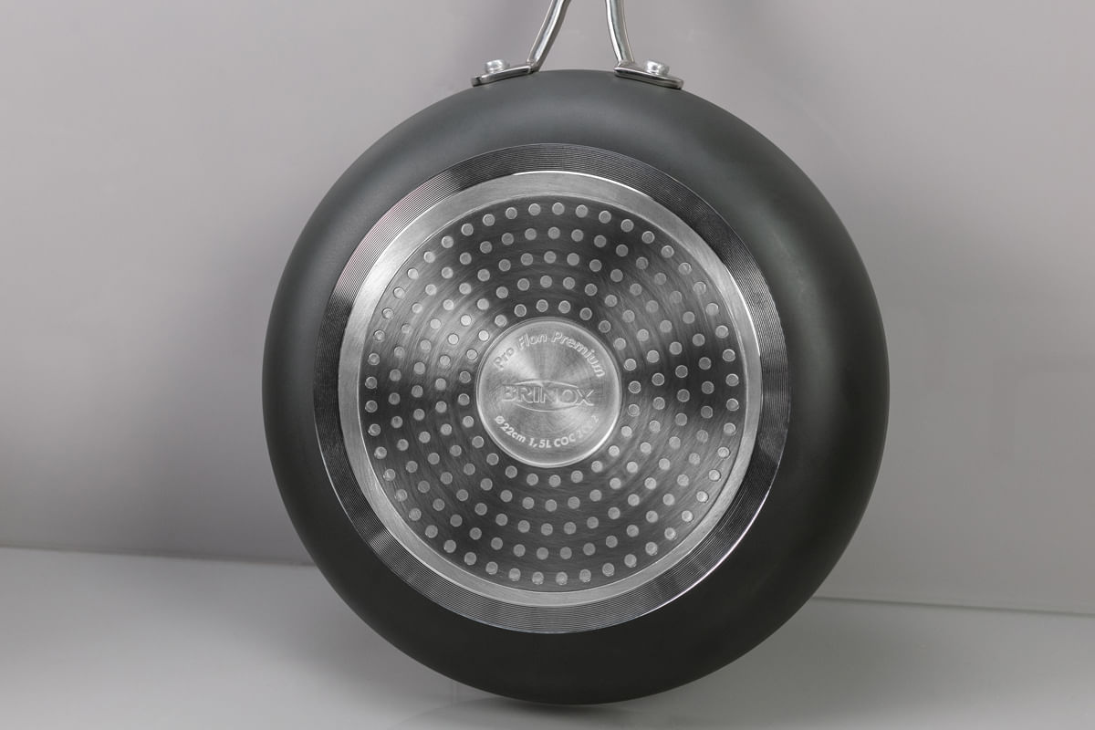 Frigideira de Indução Brinox Diamond Ø24cm 1,9L Antiaderente Pro-Flon Premium Preta - Imagem 4
