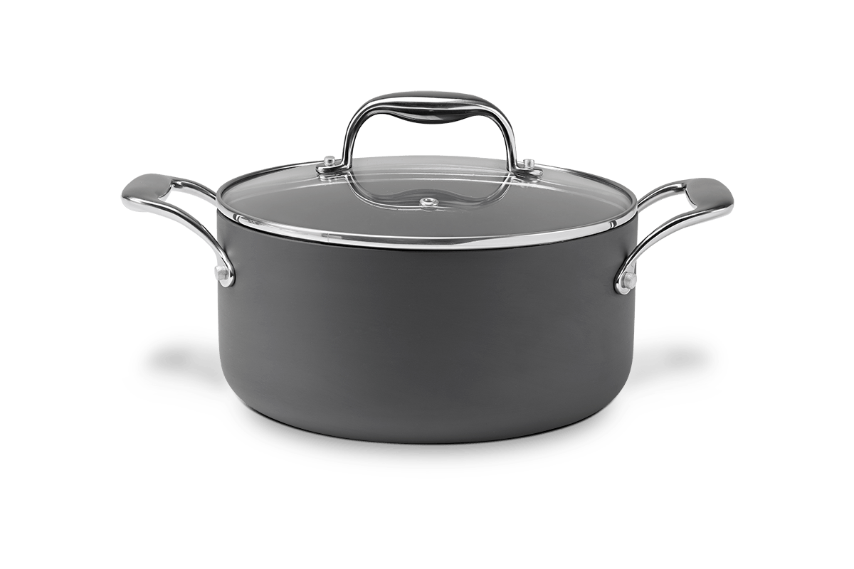 Caçarola de Indução com Tampa Brinox Diamond Ø 24cm 4,7L Antiaderente Pro-Flon Premium