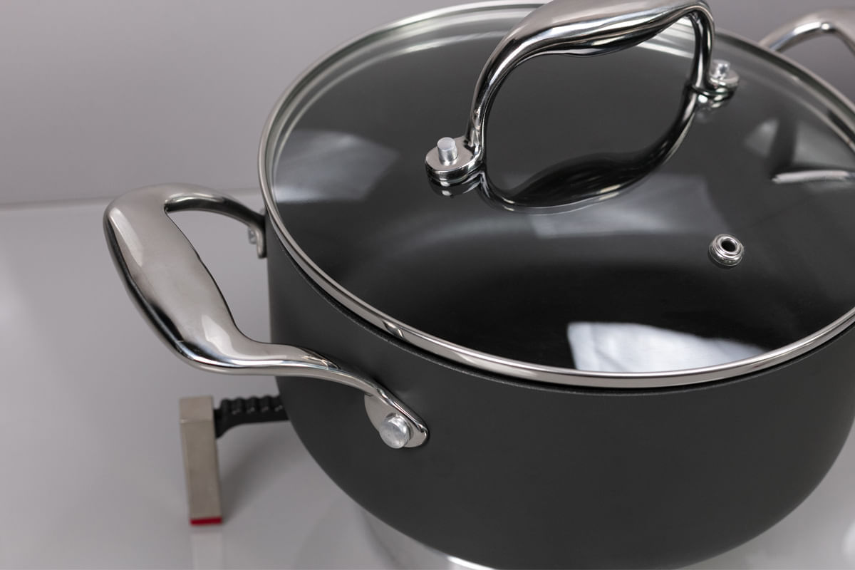 Caçarola de Indução com Tampa Brinox Diamond Ø 24cm 4,7L Antiaderente Pro-Flon Premium - Imagem 7