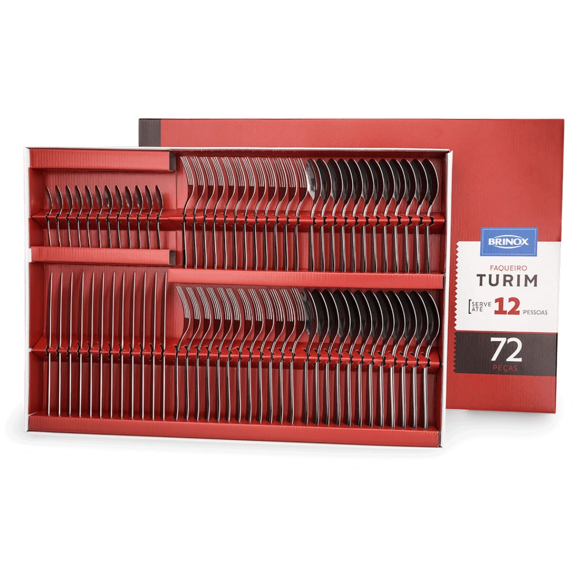 Faqueiro Brinox Turim 72 Peças Aço Inoxidável - Imagem 3