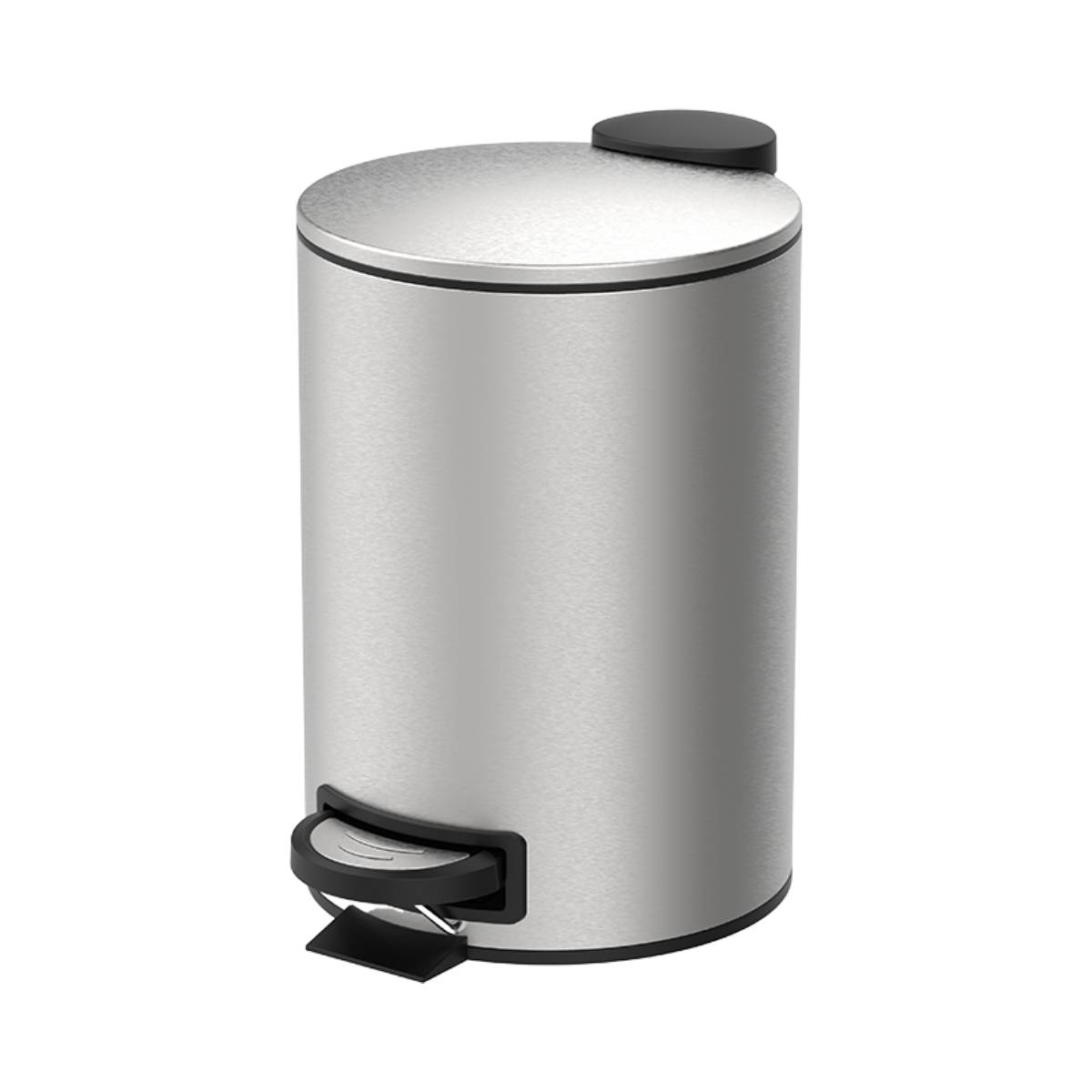 Lixeira com Pedal e Balde Brinox Spin 3 Litros Aço Inox Escovado
