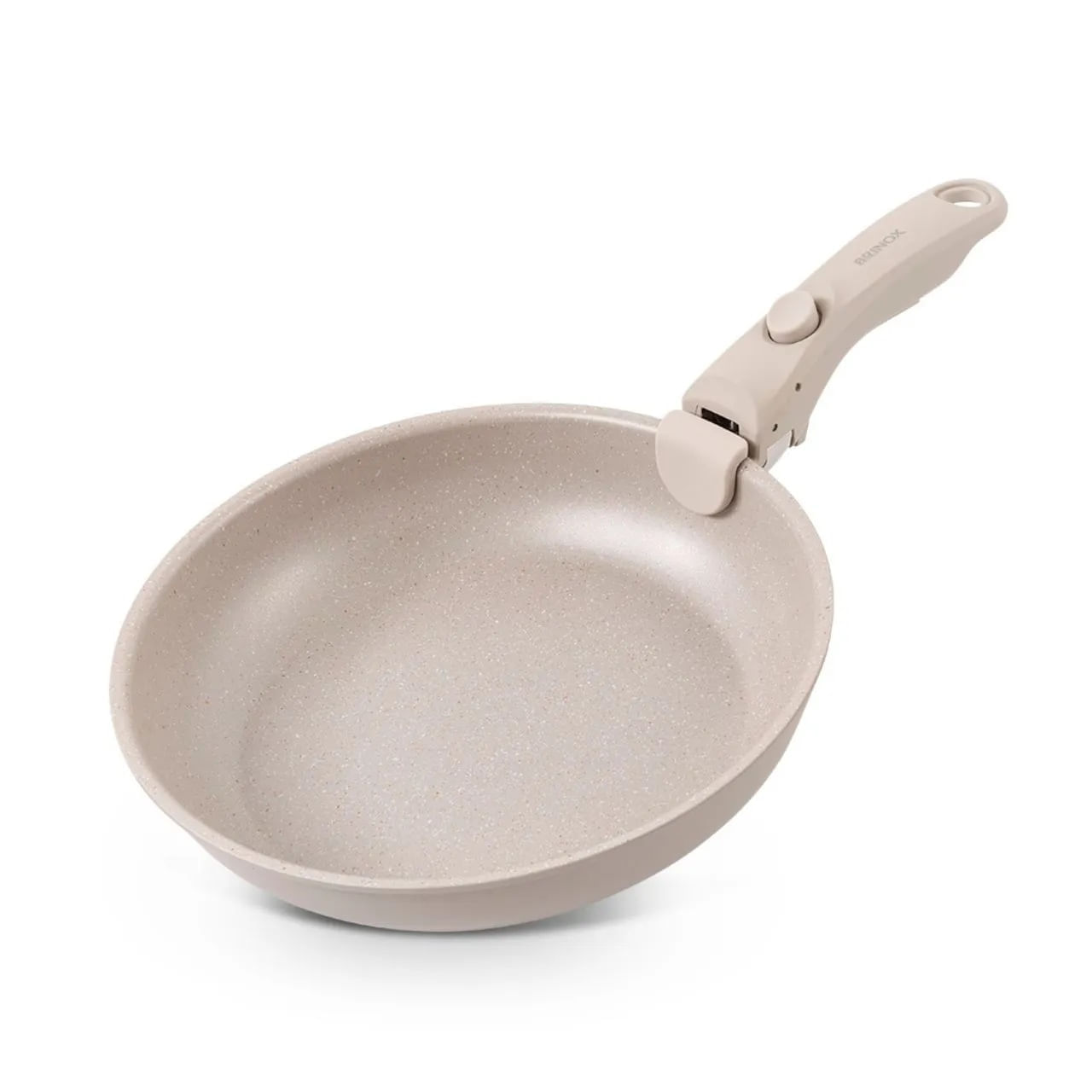 Jogo de Panelas Empilhável Brinox Fit 10 Peças Antiaderente Ceramic Life, Cabo Removível e Fundo de Indução - Areia - Imagem 14