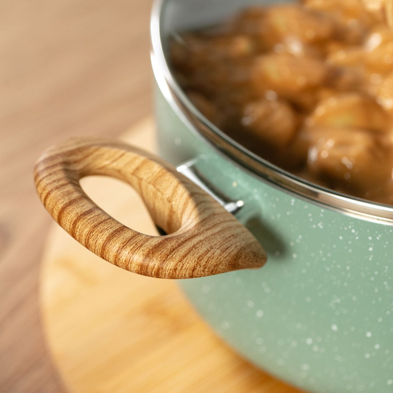 Caçarola de Indução com Tampa Brinox Botanika Antiaderente Ceramic Life Ø20cm 2,5 Litros Verde - Imagem 3