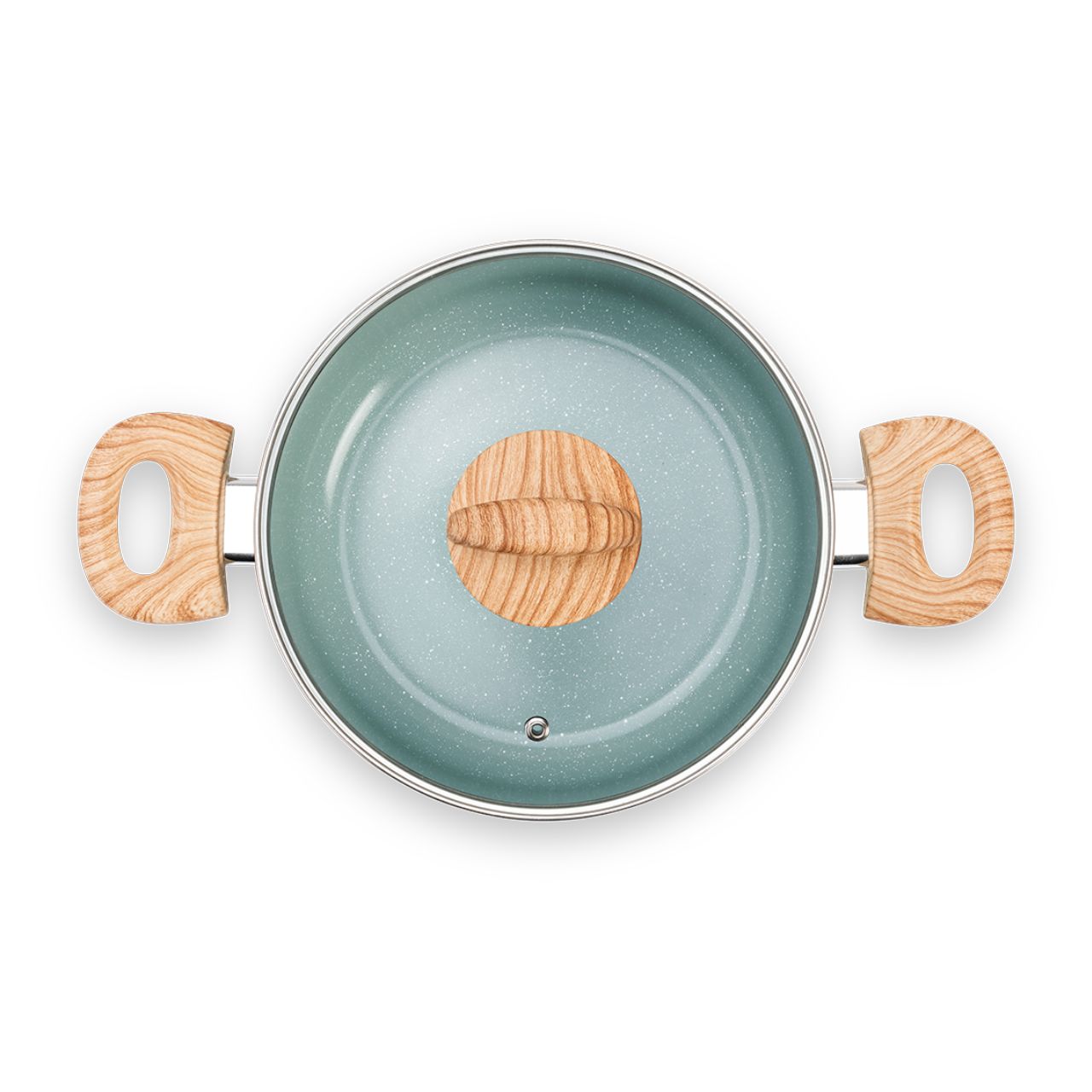 Caçarola de Indução com Tampa Brinox Botanika Antiaderente Ceramic Life Ø20cm 2,5 Litros Verde - Imagem 4