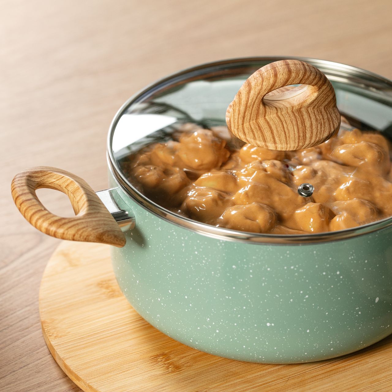 Caçarola de Indução com Tampa Brinox Botanika Antiaderente Ceramic Life Ø22cm 3,5 Litros - Imagem 2