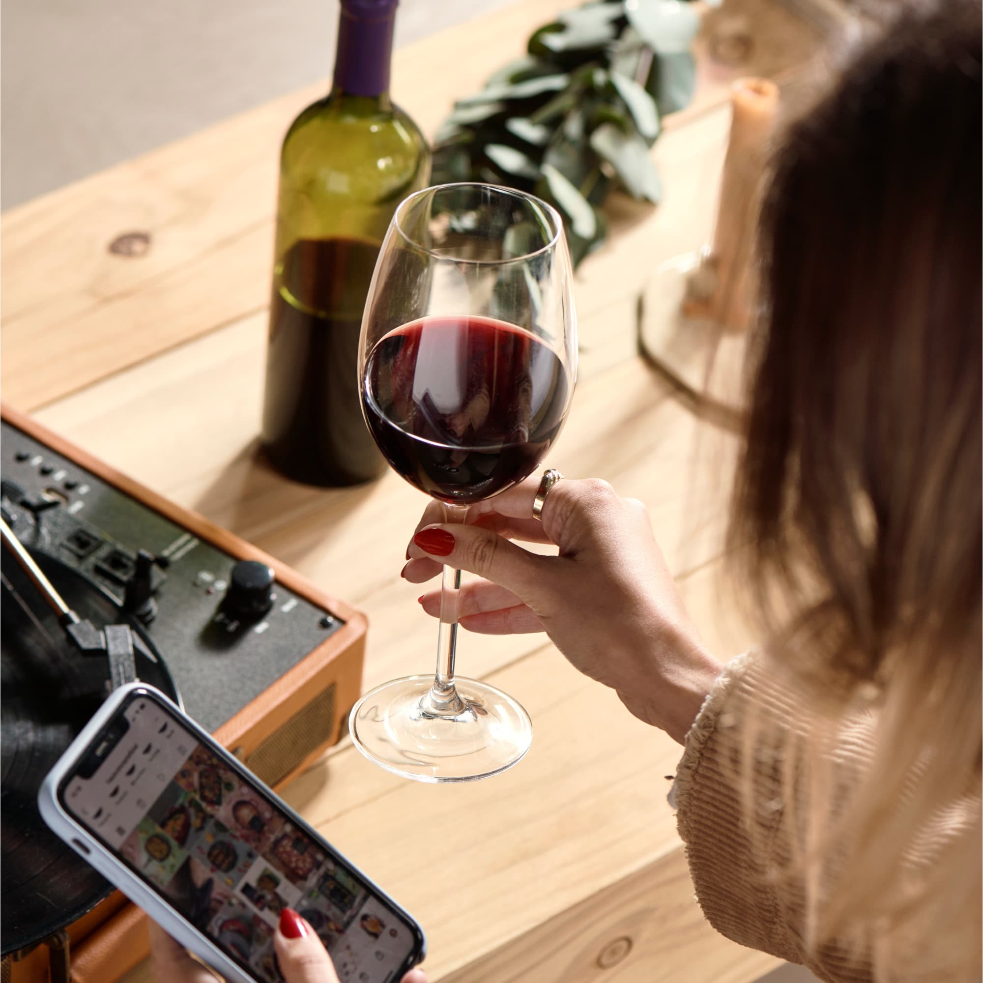 Jogo de Taças para Vinho Tinto em Cristal Bohemia 450ml Haus Concept Fizzy - Imagem 7