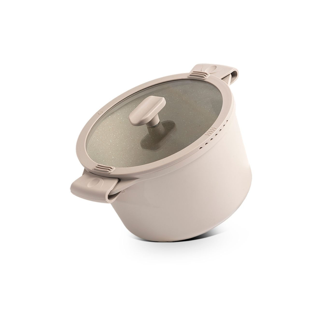 Jogo de Panelas Empilhável Brinox Loft 7 Peças Antiaderente Ceramic Life, Cabo Removível e Fundo de Indução - Areia - Imagem 15