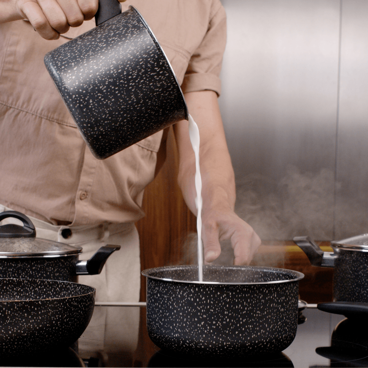 Jogo de Panelas Brinox Antiaderente Ceramic Life 6 Peças Suprema Preta - Imagem 7