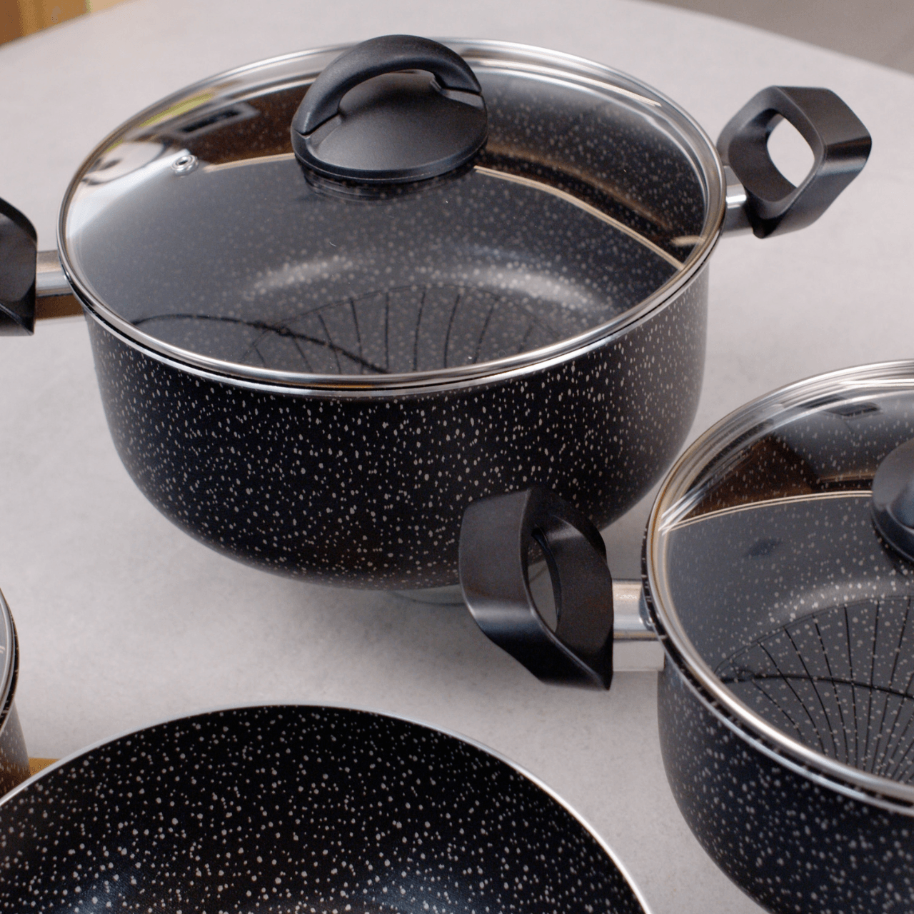 Jogo de Panelas Brinox Antiaderente Ceramic Life 6 Peças Suprema Preta - Imagem 8