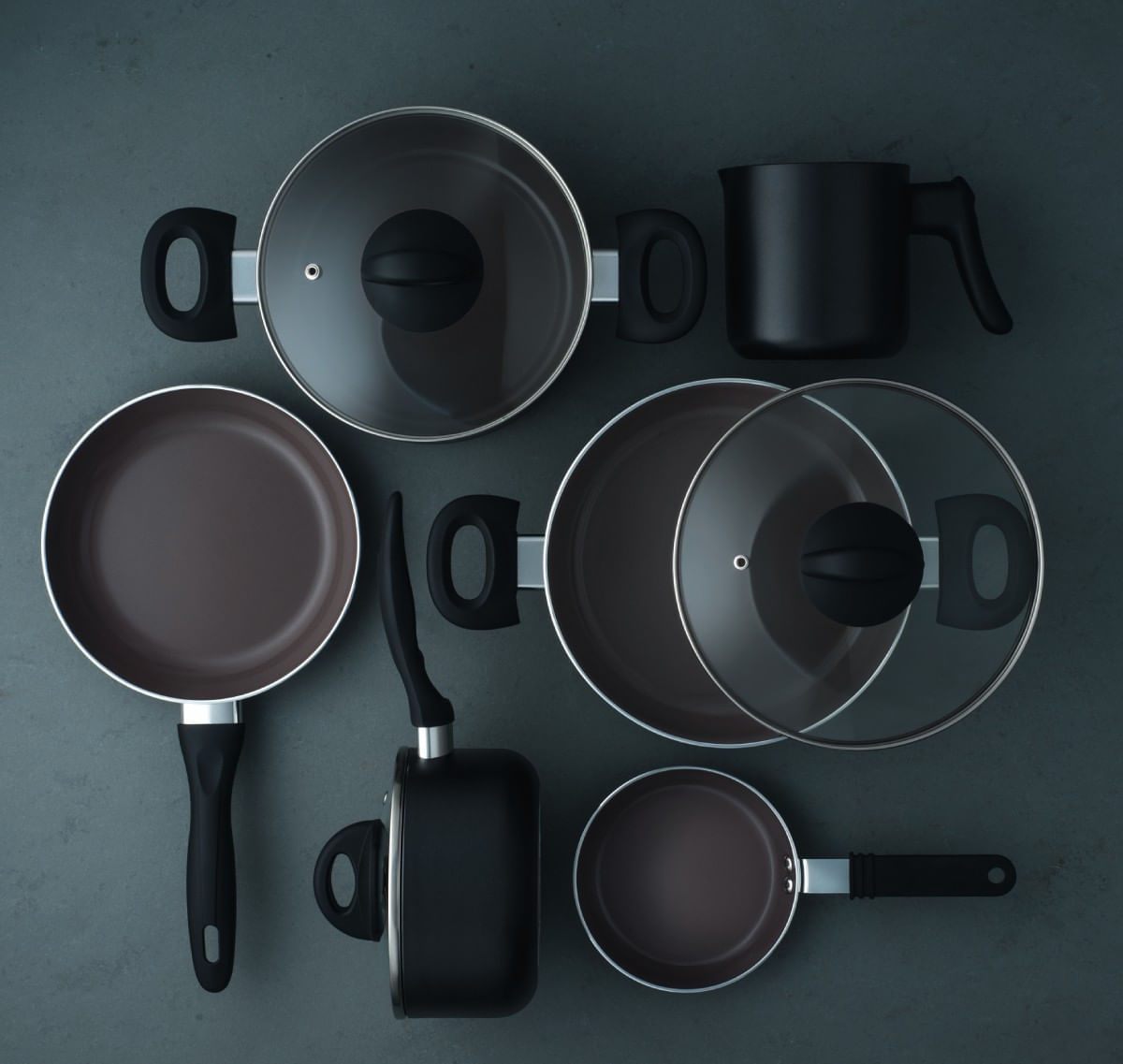 Jogo de Panelas Brinox Antiaderente Ceramic Life 6 Peças Smart Plus Preto - Imagem 8