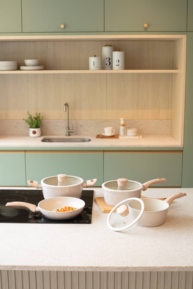 Jogo de Panelas Brinox Antiaderente Ceramic Life 4 Peças Sirius com Indução Vanilla - Imagem 2