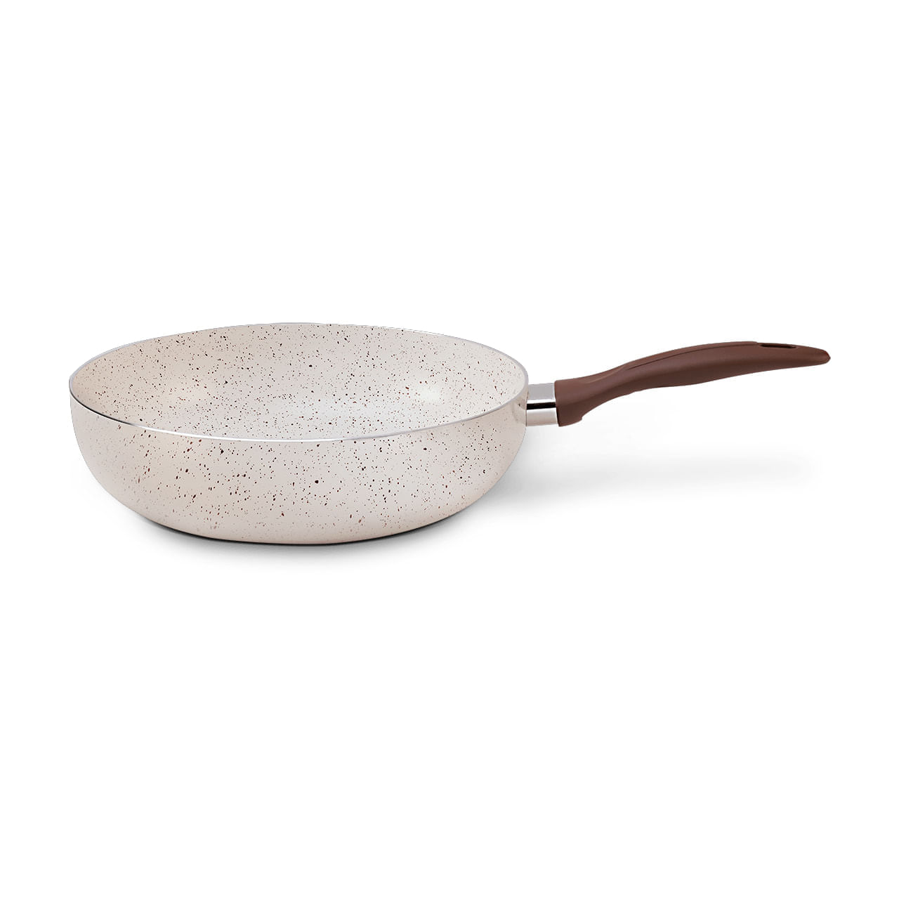 Wok de Indução Brinox Smart Plus Antiaderente Ceramic Life Ø28cm 3,4 Litros Vanilla