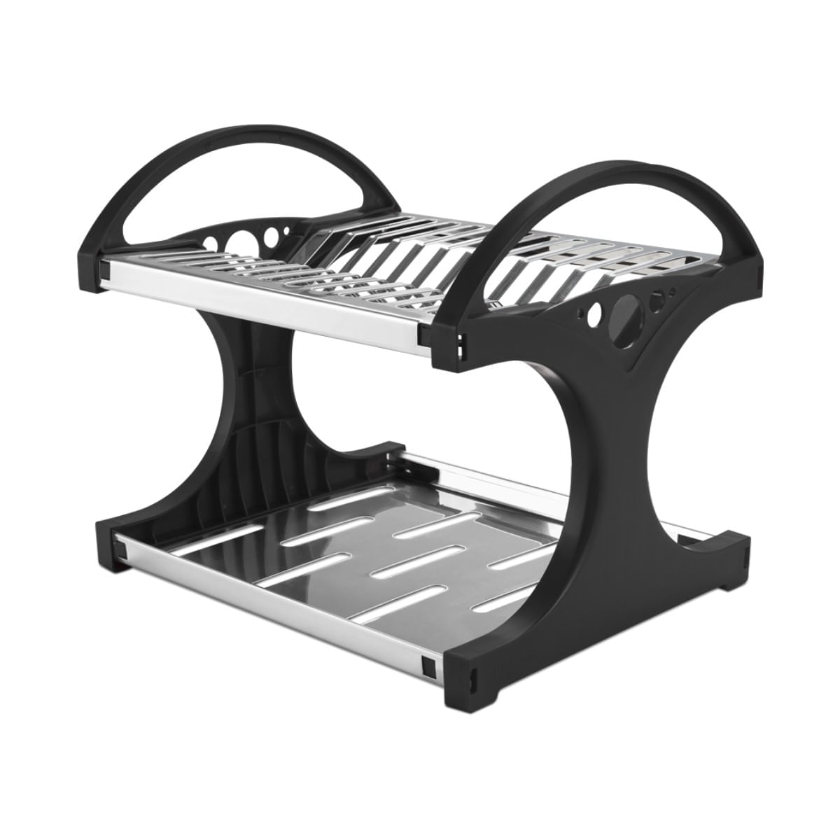 Escorredor de Louças Brinox Suprema 12 Pratos Aço Inox Preto - Imagem 2