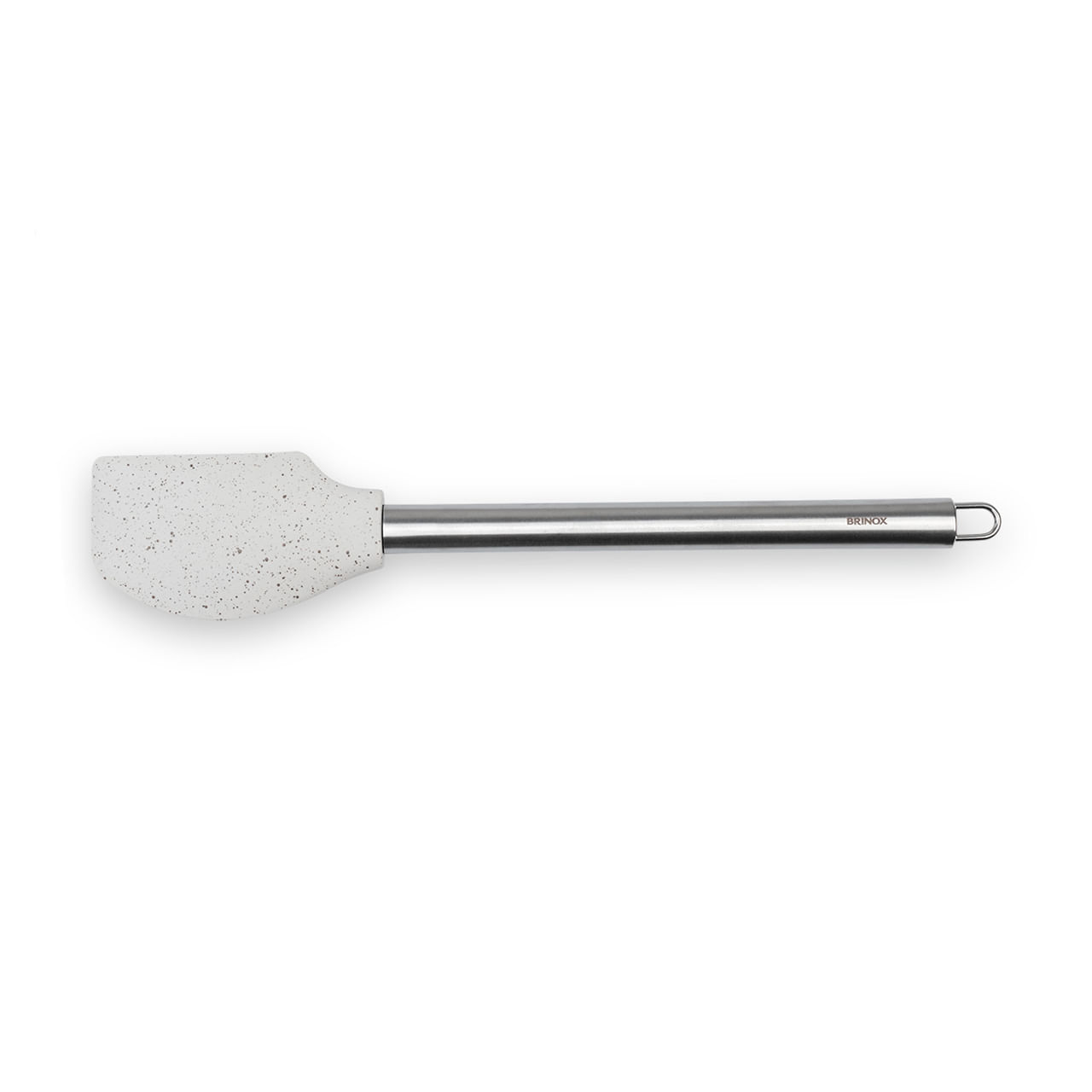 Espátula de Silicone com Cabo Aço Inox Brinox Duo 33cm Vanilla