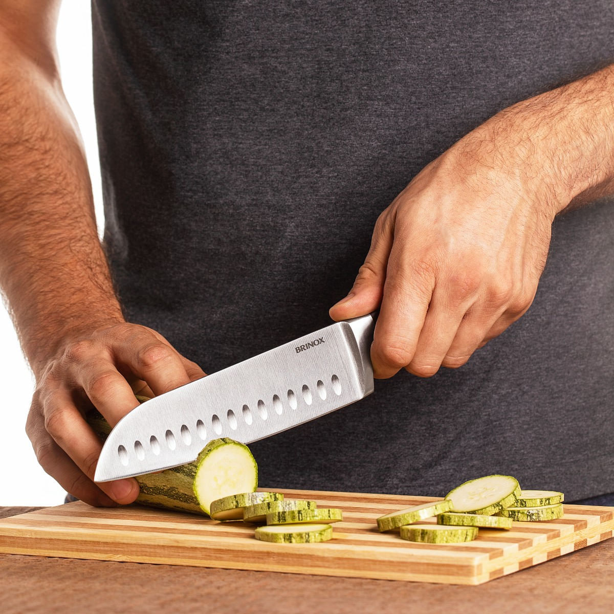 Faca Santoku para fatiar e picar 7" Infinity 31,4x4,6x1,9 cm - Imagem 2