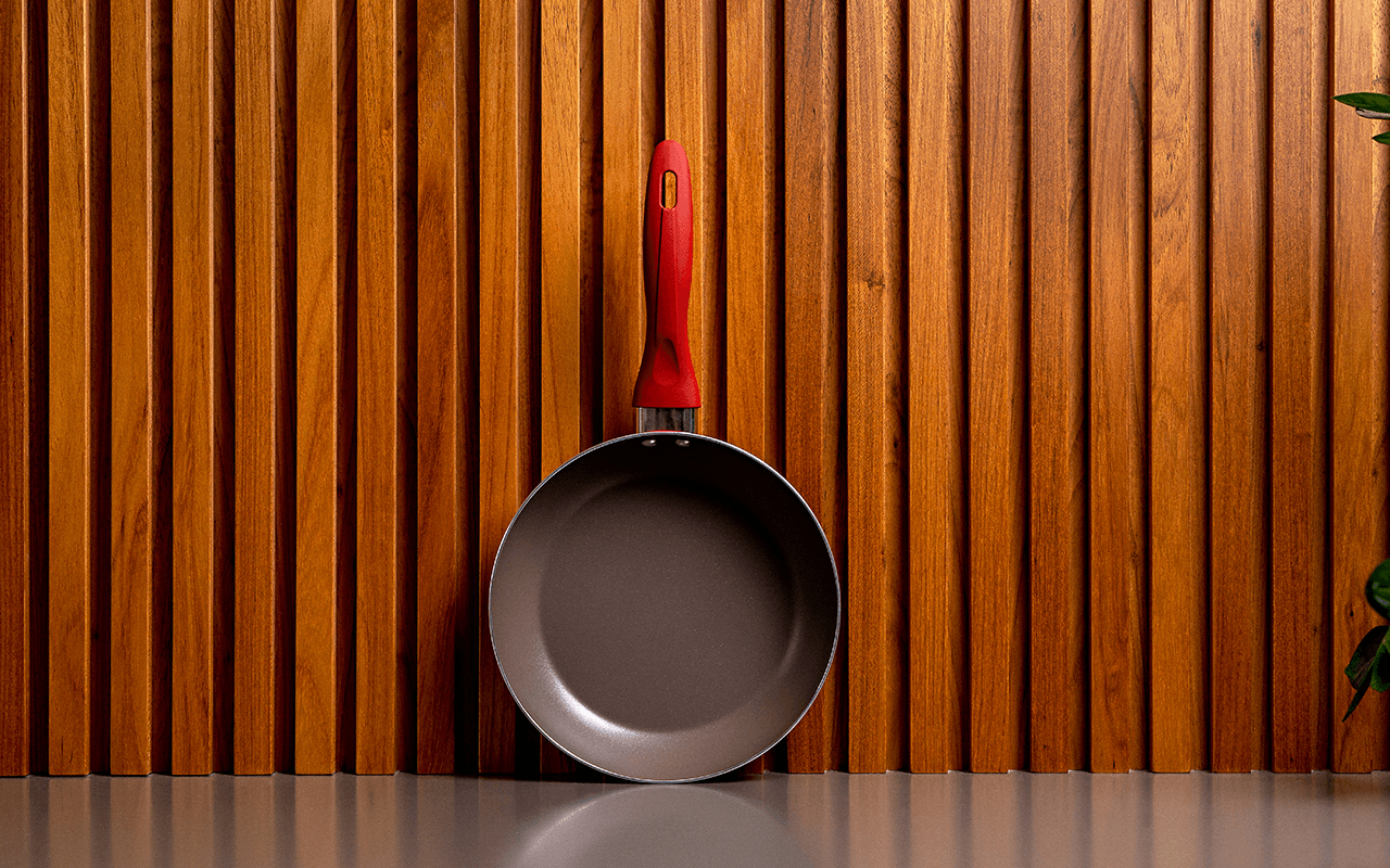 Frigideira Brinox Easy Antiaderente Ceramic Life Ø20cm 600ml Vermelha - Imagem 4