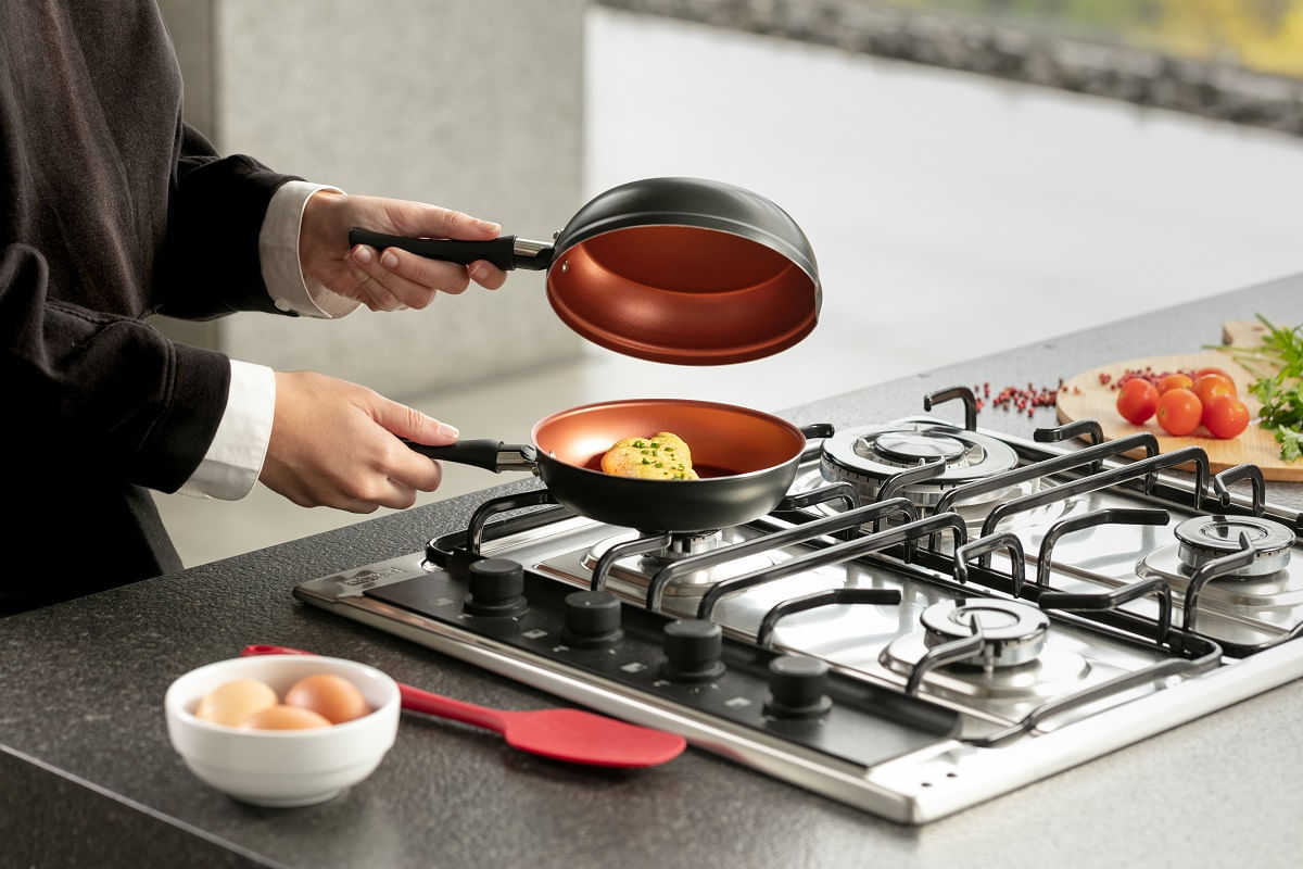 Omeleteira Brinox Topázio Antiaderente Pro-flon Ø16cm 330ml Cinza Range - Imagem 2