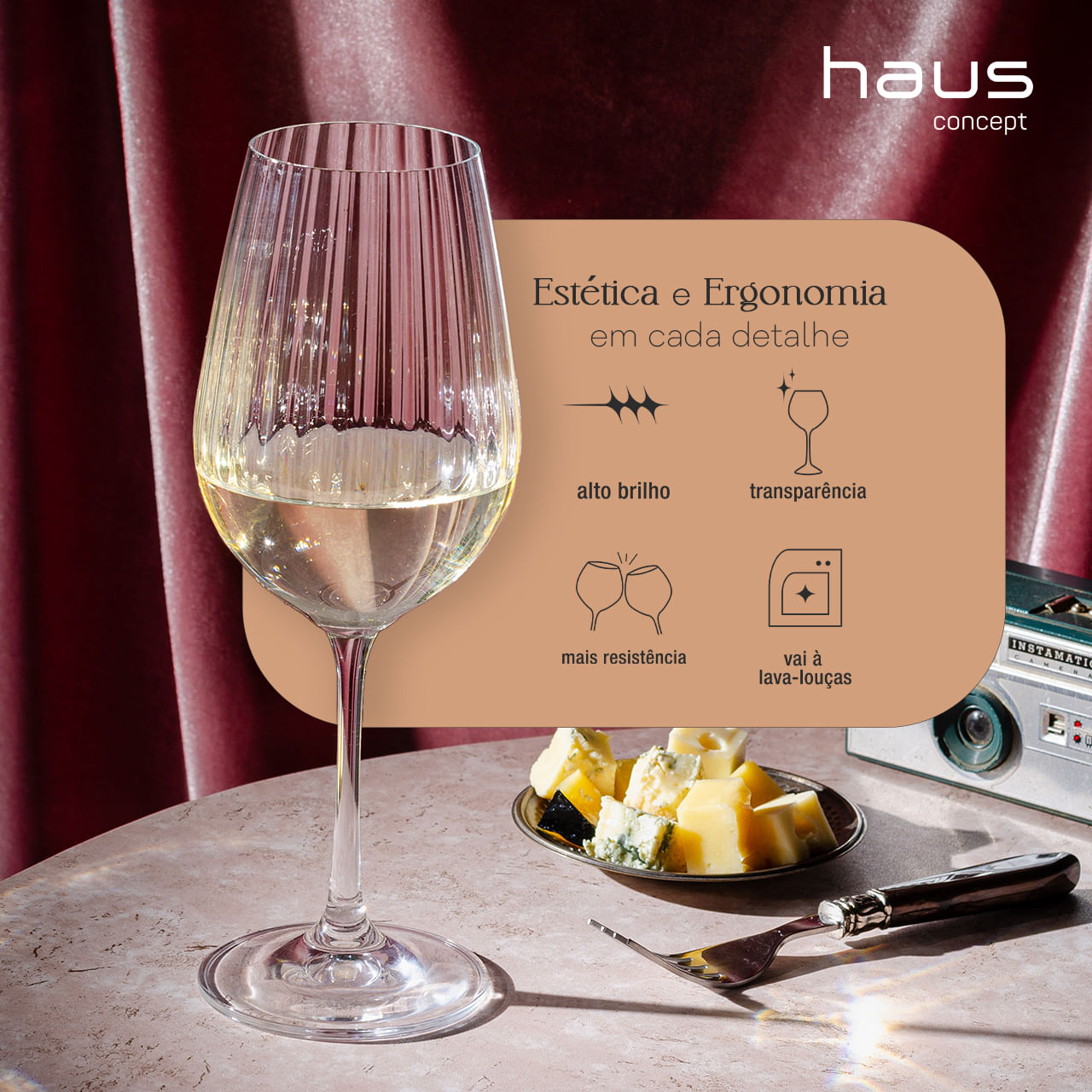 Jogo de 6 Taças para Água em Cristal Bohemia 550ml Haus Concept Dream - Imagem 3