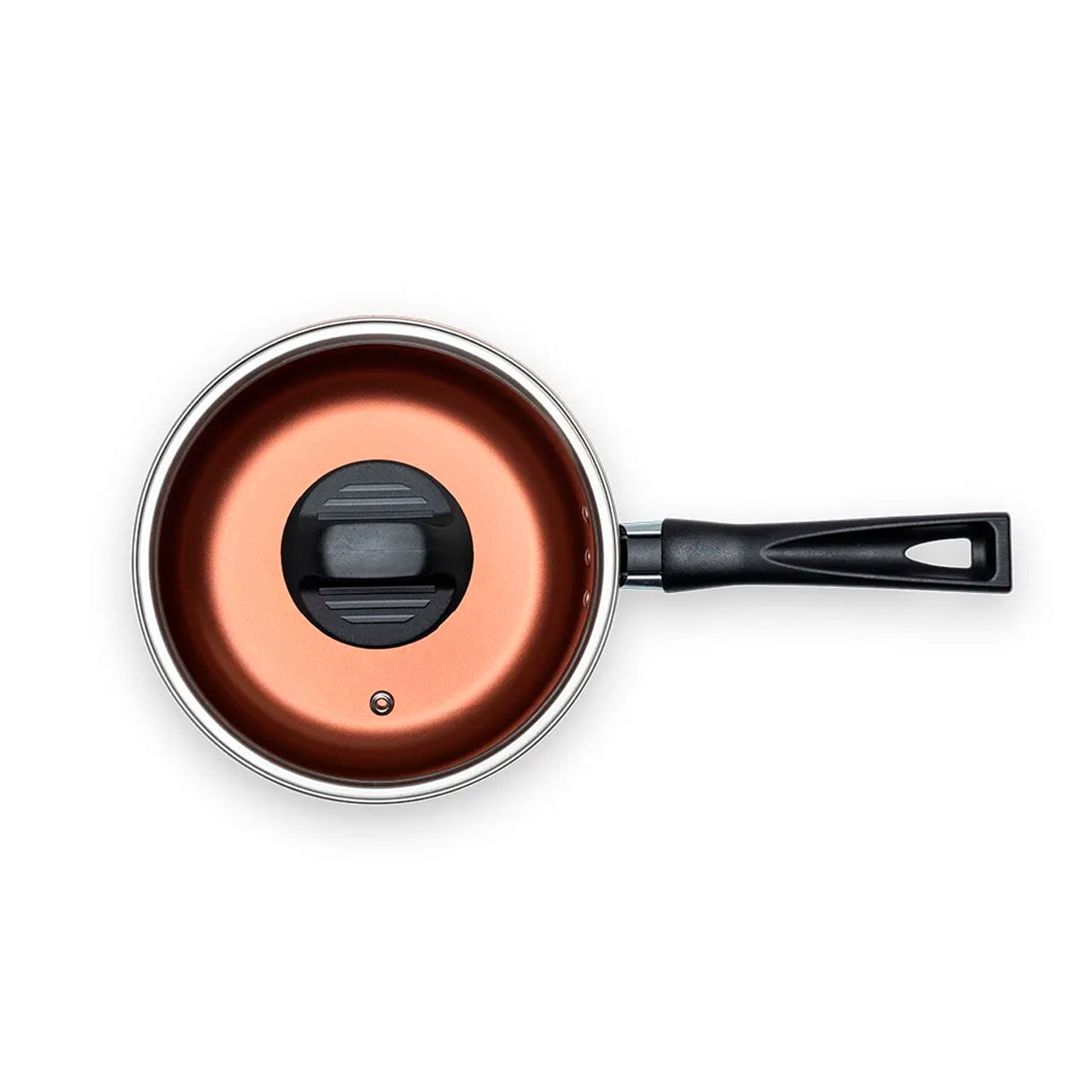 Panela com Tampa Brinox Topázio Antiaderente Pró-flon Ø18cm 1,8 Litros Cinza Range - Imagem 3