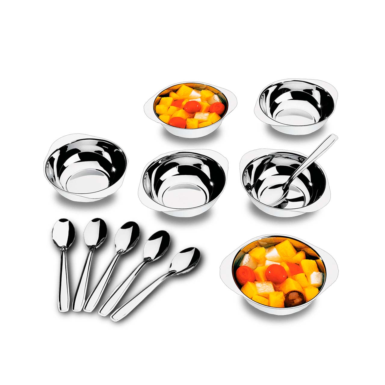 Conjunto para Sobremesa Brinox Jornata 12 Peças Aço Inox