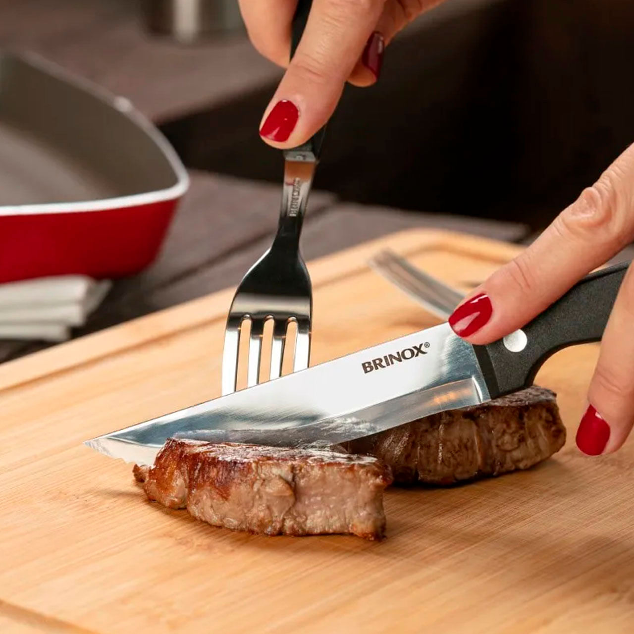 Jogo de Talheres para Churrasco Brinox Jumbo 12 Peças - Imagem 2