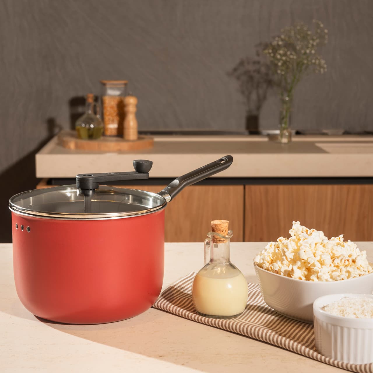 Pipoqueira Brinox Pic Poc Especiarias Antiaderente Pro-Flon 4,2 Litros Ø20cm Cereja - Imagem 6