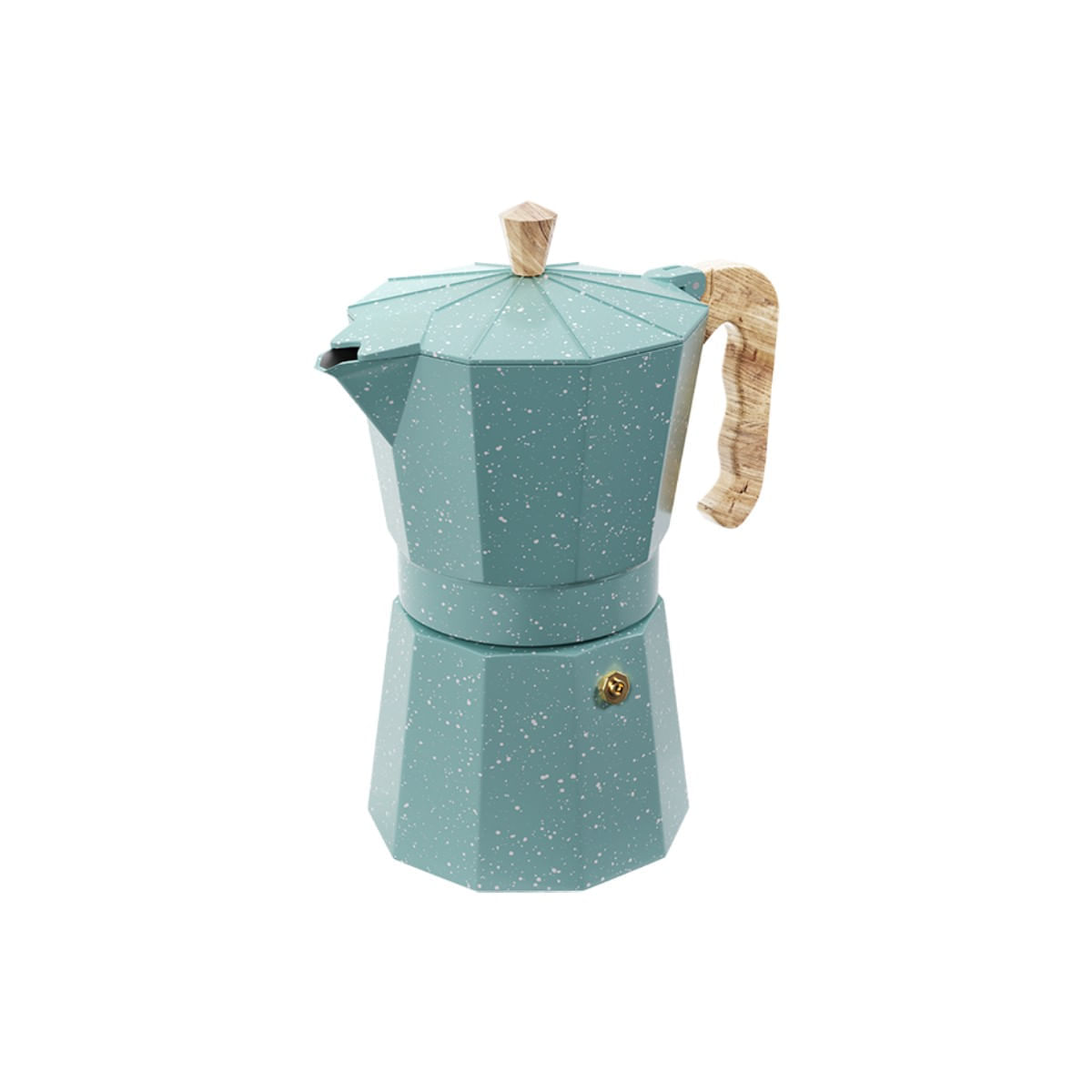 Cafeteira Italiana 6 Xícaras Alumínio Cor Verde Linha Verona Brinox