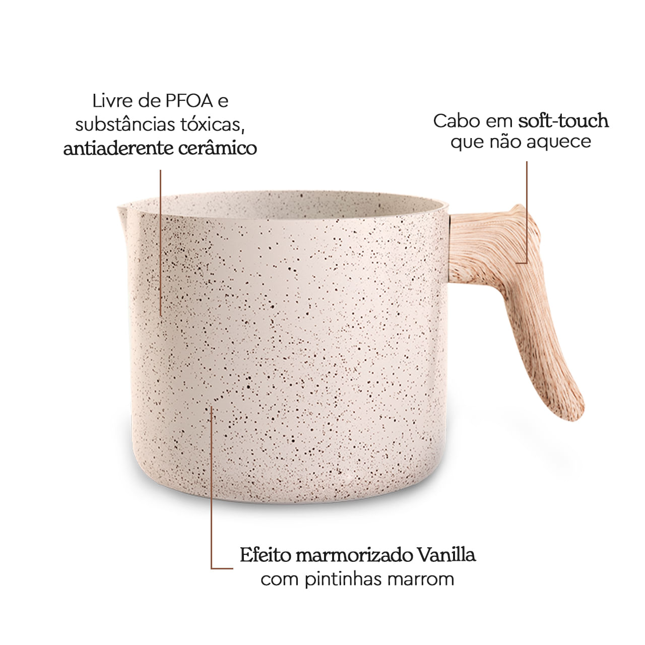 Fervedor com Indução Brinox Sirius 1,7 Litros Ø14cm Ceramic Life Vanilla - Imagem 4