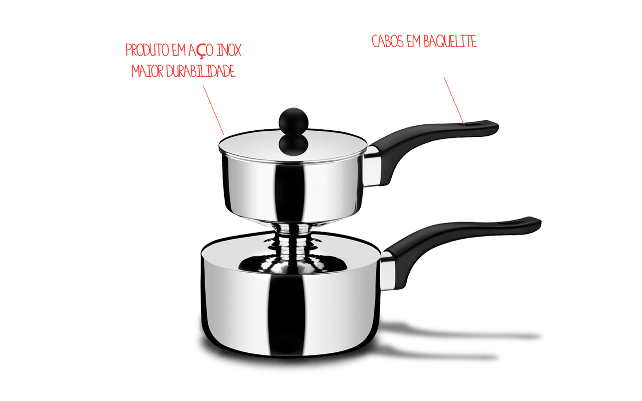 Cuscuzeira Individual Brinox Suprema 500ml 16 cm Aço Inox - Imagem 6