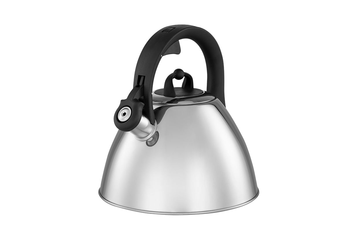 Chaleira de Inox com Indução e Apito Brinox Jasmin 3 Litros Metalizada