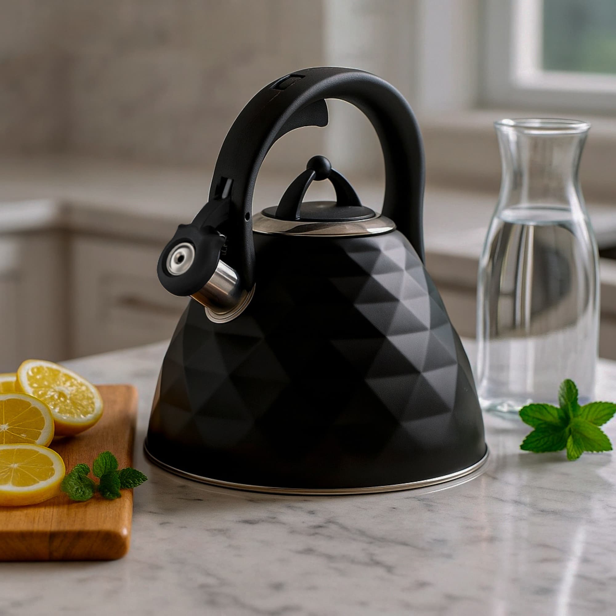 Chaleira de Inox com Indução e Apito Brinox 3 Litros Black Diamond Preto Fosco - Imagem 5