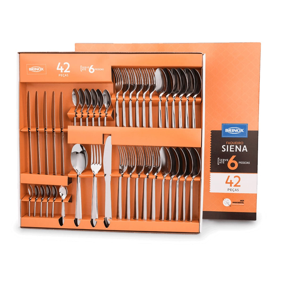 Faqueiro Brinox Siena 42 Peças Aço Inoxidável - Imagem 10