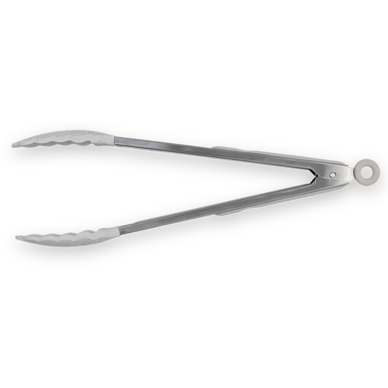 Pegador de Silicone com Cabo Aço Inox Brinox Duo 34cm Vanilla
