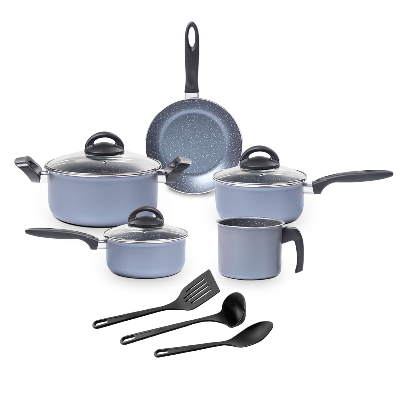 Jogo de Panelas Brinox Antiaderente Ceramic Life 8 Peças Suprema Jeans
