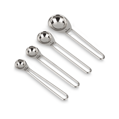 Conjunto medidor colher Brinox 4 peças - inox - para receitas que precisam exatidão