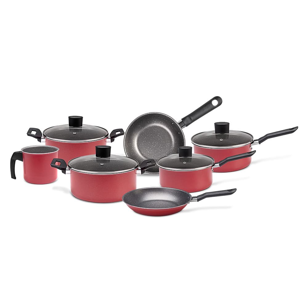 Jogo de Panelas Brinox Naturalle Antiaderente Ceramic Life 7 Peças Garlic