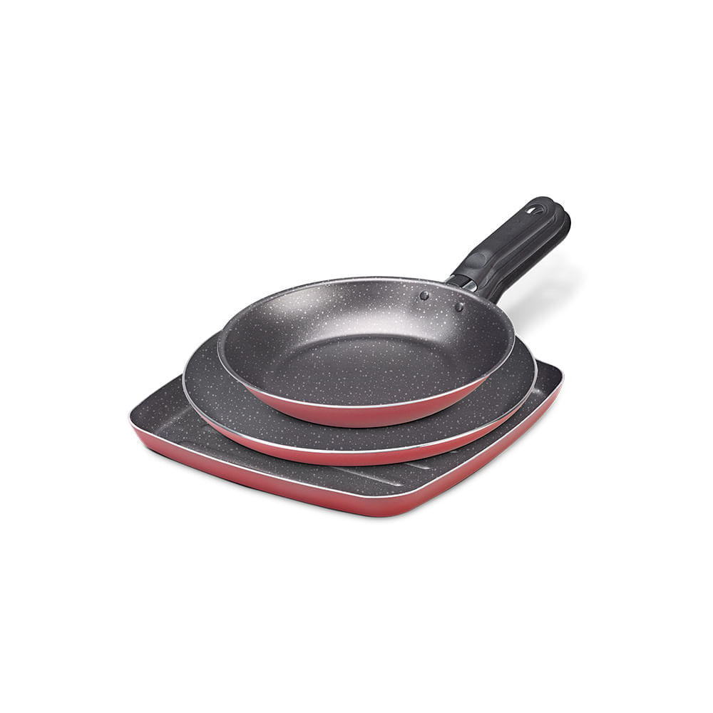 Jogo de Frigideiras Brinox Naturalle Antiaderente Ceramic Life 3 Peças Garlic