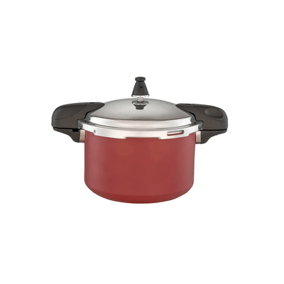 Panela de Pressão Indução Brinox Pressure Antiaderente Ceramic Life 5,4 Litros Borgonha