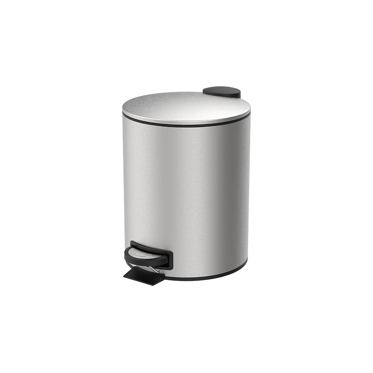 Lixeira com Pedal e Balde Brinox Spin 5 Litros Aço Inox Escovado