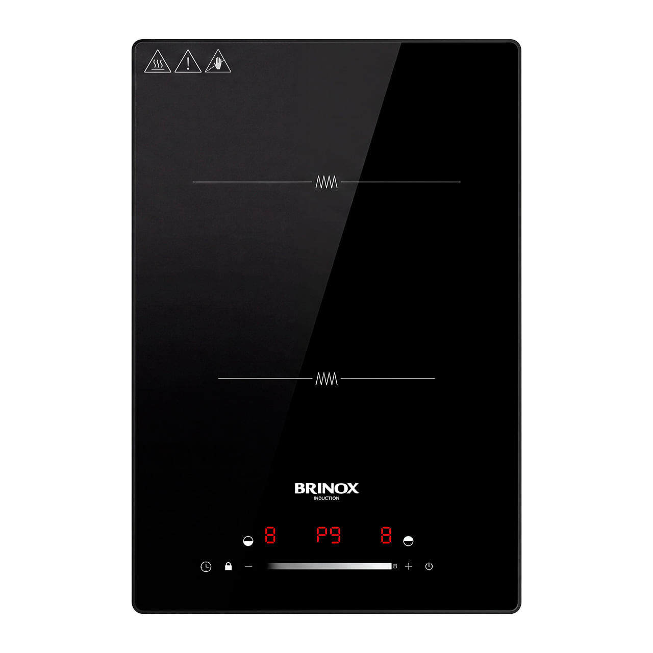 Cooktop de Indução 2 Bocas Brinox Touch Screen 127V Preto