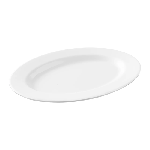 Travessa Oval Rasa Pasta de Melamina Haus Concept 30cm Branca