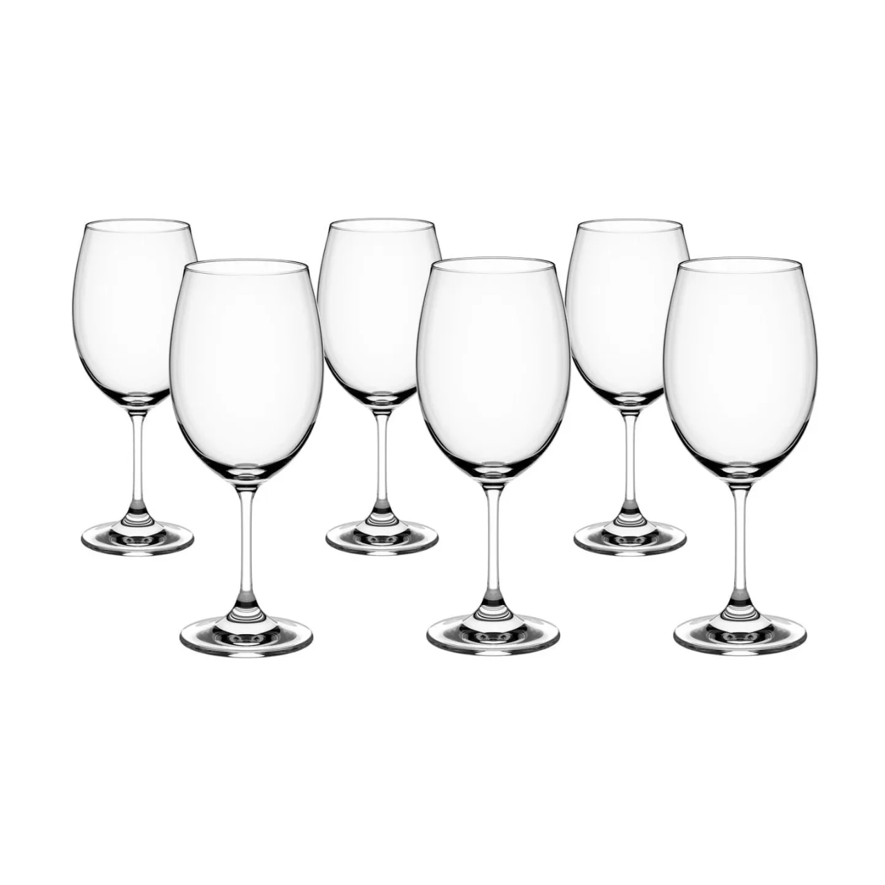 Jogo de 6 Taças para Vinho Tinto em Cristal Bohemia 450ml Haus Concept Sense